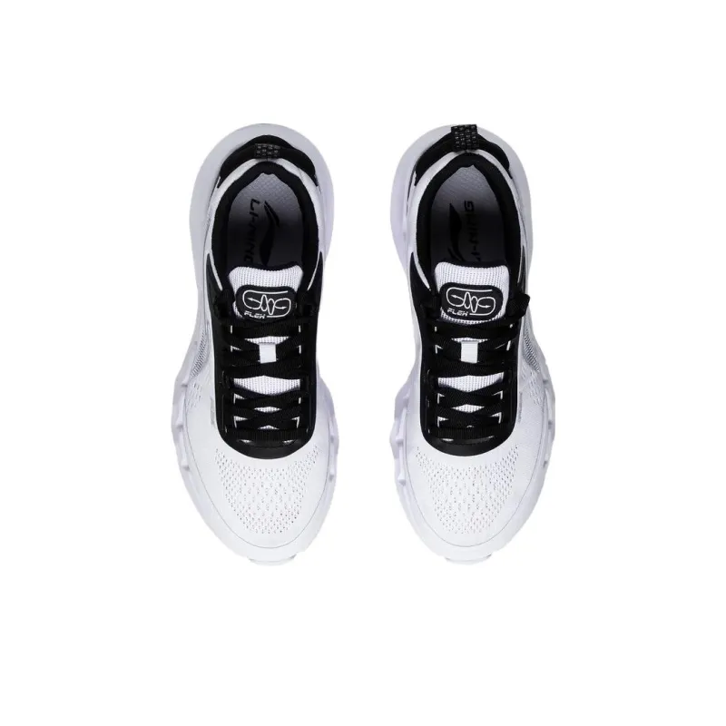 LiNing LN Fle Anti Slip Wear Resistant Low Top Sports Casual Shoes Men's White Black-3