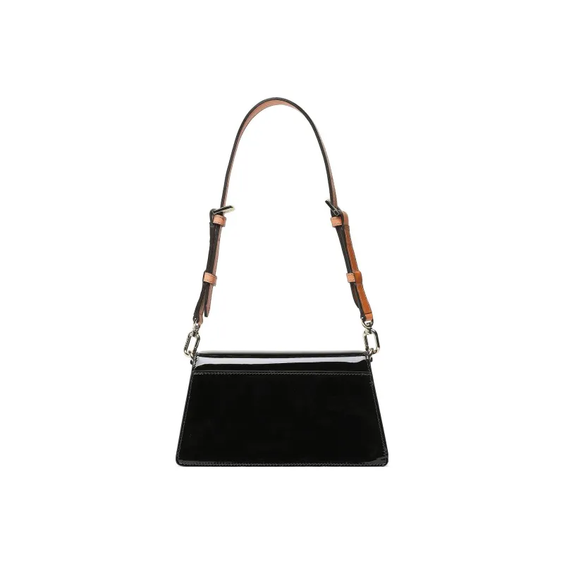 Furla Shiny Leather Crossbody Bag, Shoulder Bag Women's Black-1