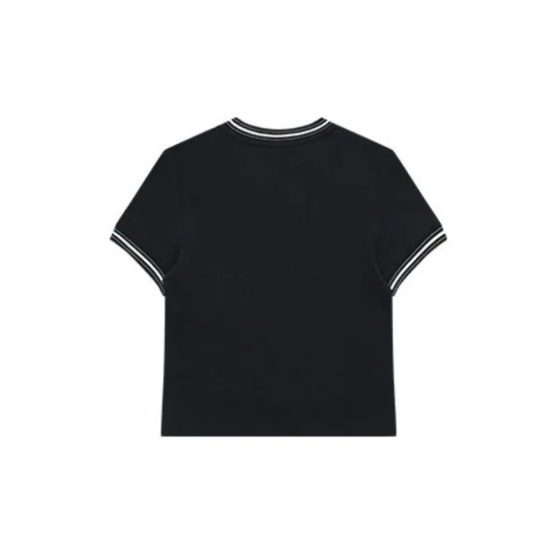 FILA FUSION BASEBALL Series Set in Sleeve T Shirt Women's Pitch Black-1