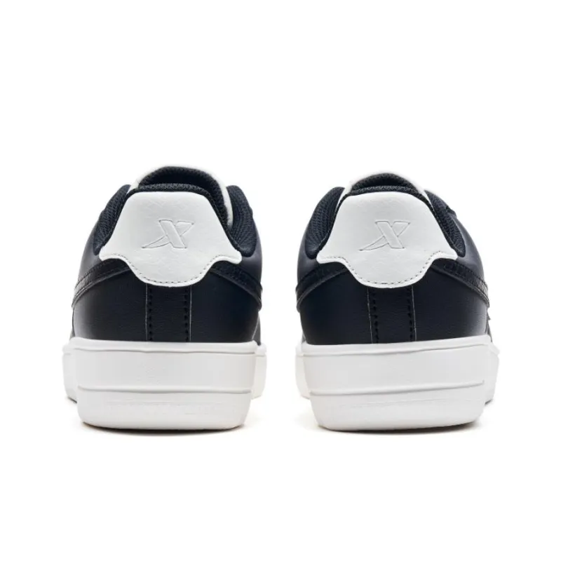 XTEP Air Force One Anti Slip Wear Resistant Low Top Skateboard Shoes Men's Black White-4