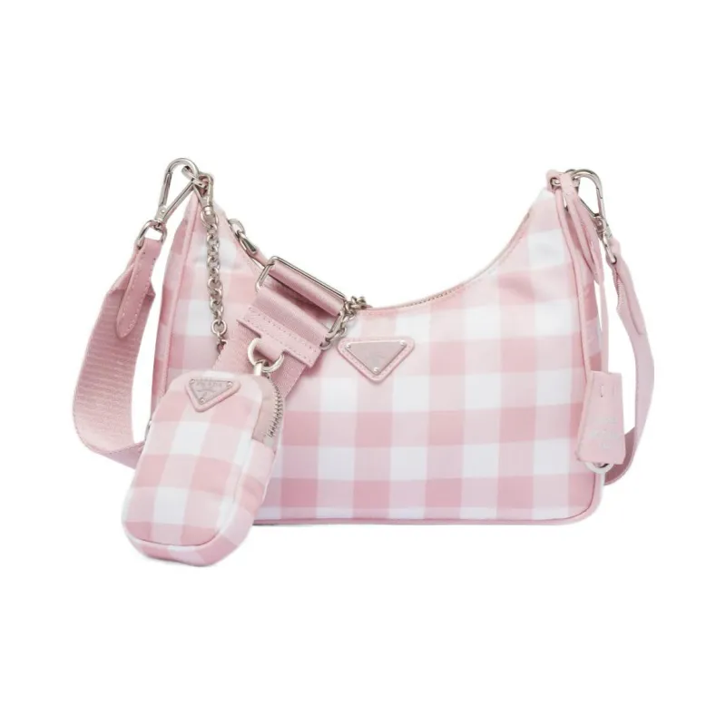 PRADA Re-Edition Fabric 3-in-1 Shoulder Bag Crossbody Bag Handbag Regular Women's Pink-0