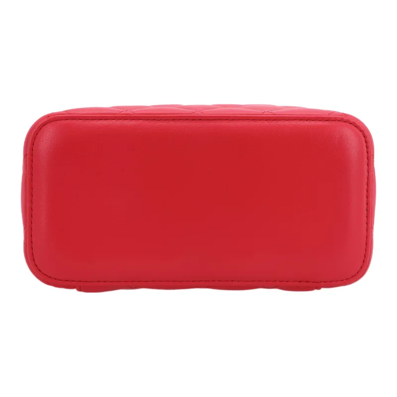 CHANEL Sheepskin Box Bag, Shoulder Bag, Clutch, Crossbody Bag Women's Watermelon Red-3