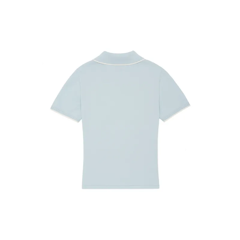 LI NING 1990 LADY L Series Polo Shirts Women's Light Umbilical Blue-1