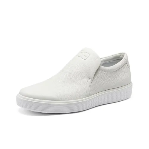 Ecco Soft Cool Skateboard Shoes Men Low-Top White