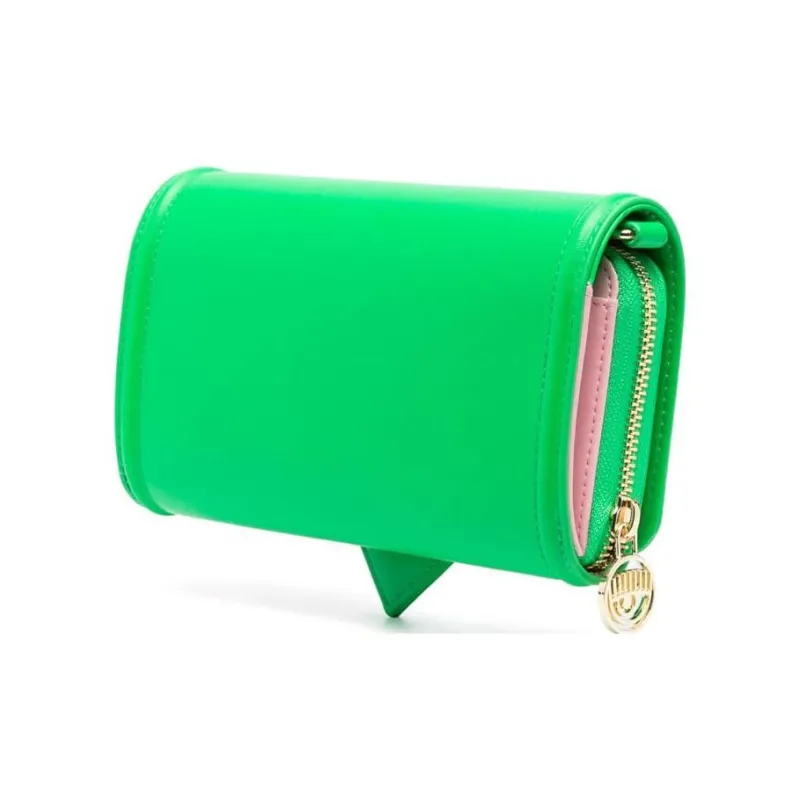 CHIARA FERRAGNI Eyelike Polyester Shoulder Bag Crossbody Bag Wallets Women's Bright Green-3