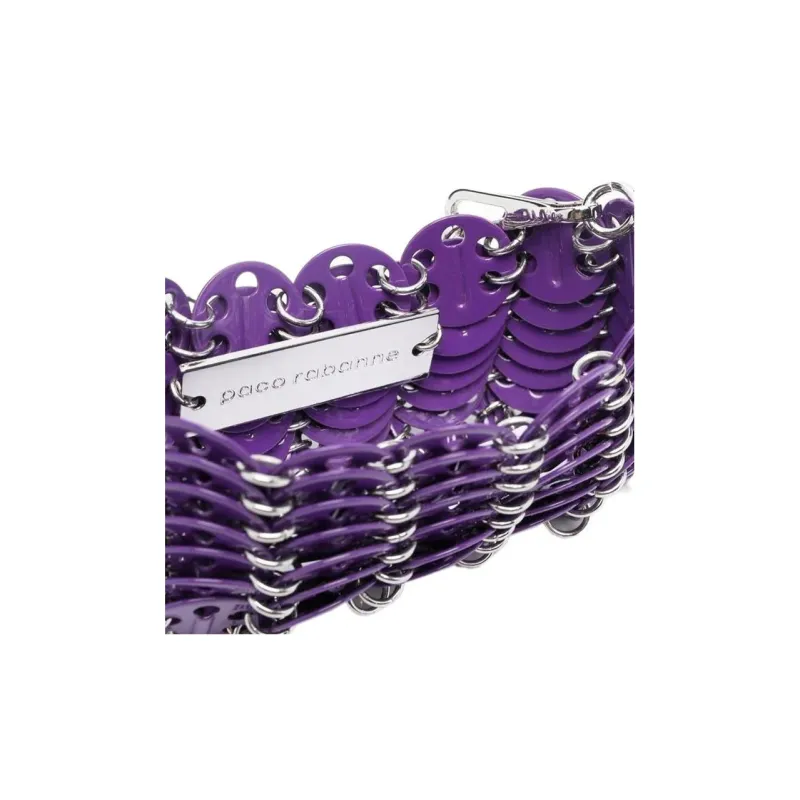 Paco Rabanne Brass Crossbody Bag Shoulder Bag Women's Purple-4