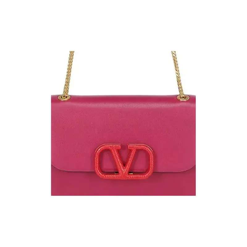 Valentino Calfskin Crossbody Bag Shoulder Bag Women's Fuchsia-2