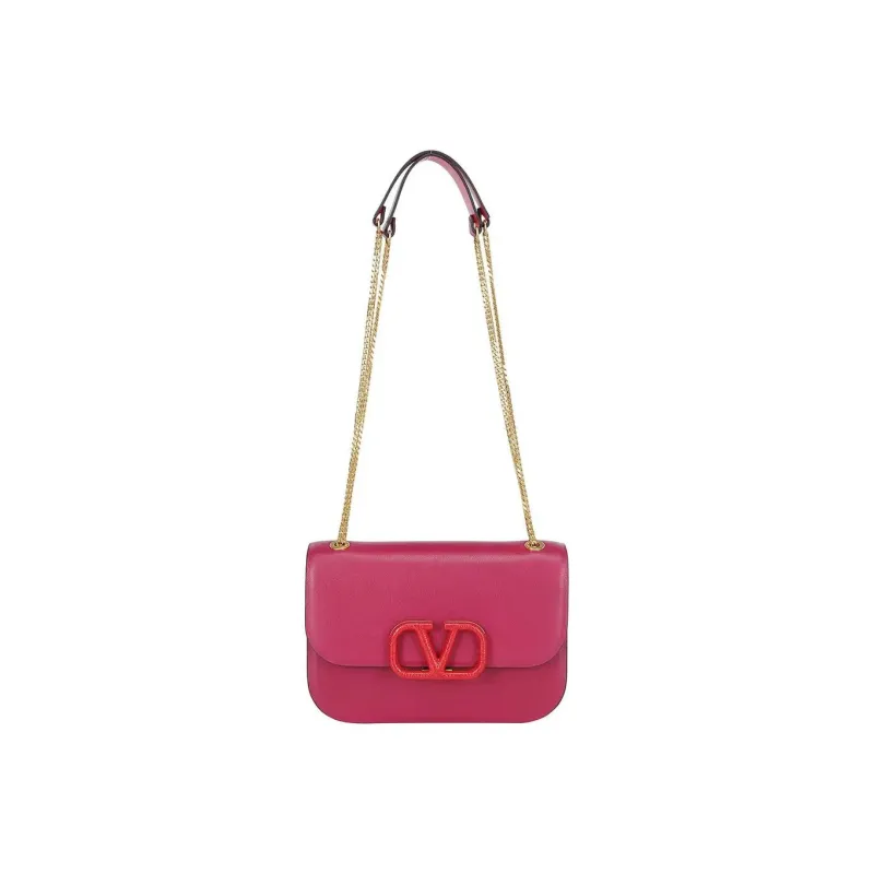 Valentino Calfskin Crossbody Bag Shoulder Bag Women's Fuchsia-1