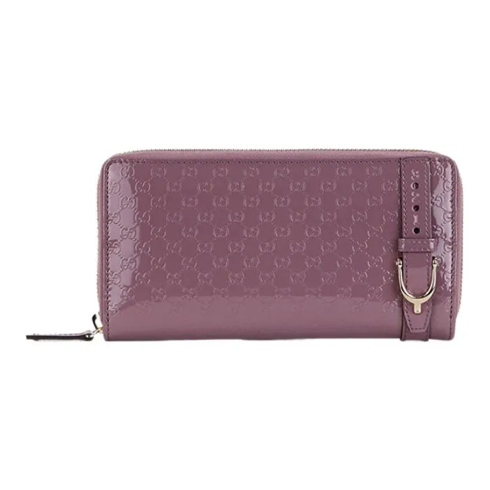 GUCCI Patent Leather Wallet Women's Purple-0