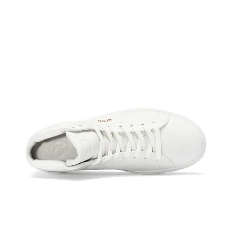 Ecco Graceful Cool 60 Anniversary High Top Skateboard Shoes Women's White-3