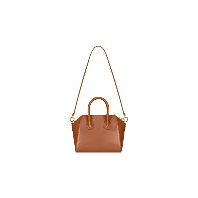 GIVENCHY Antigona Cow Leather Shoulder Bag Crossbody Bag Handbag Mini Women's Brown-4