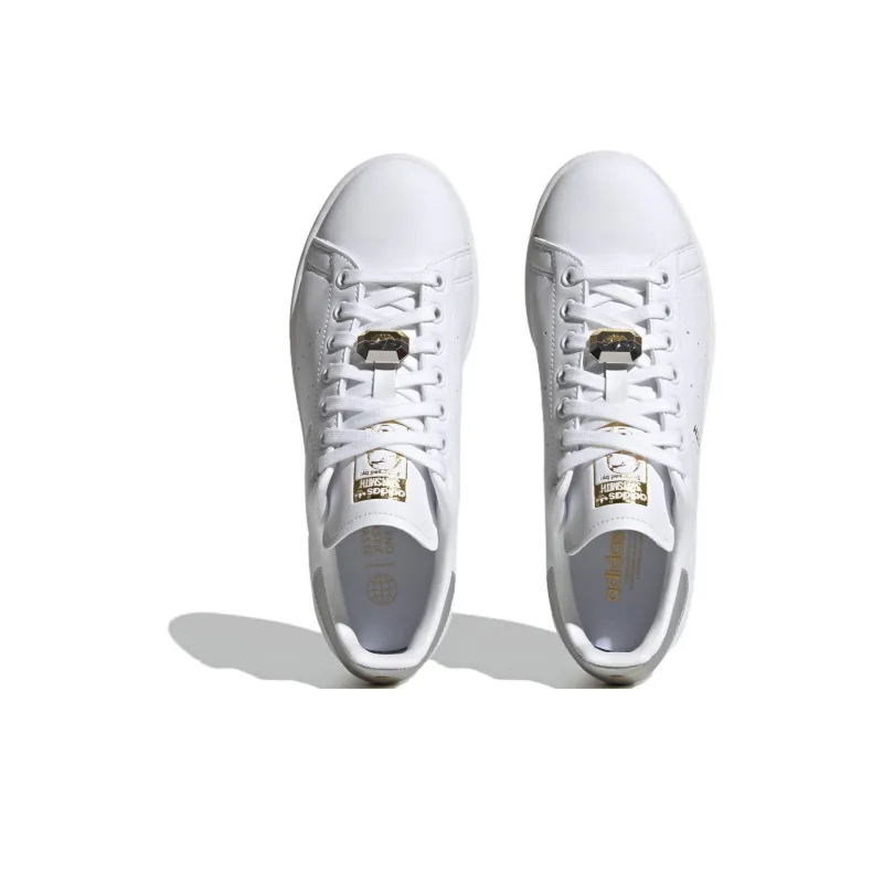 Adidas Stan Smith Cloud White Silver Metallic Gold Metallic Women's-3