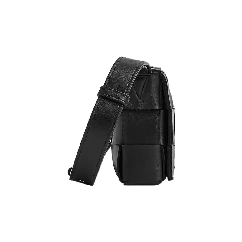 Bottega Veneta CASSETTE Lambskin Tofu Bag, Camera Bag, Shoulder Bag, Crossbody Bag Trumpets Women's Black-1