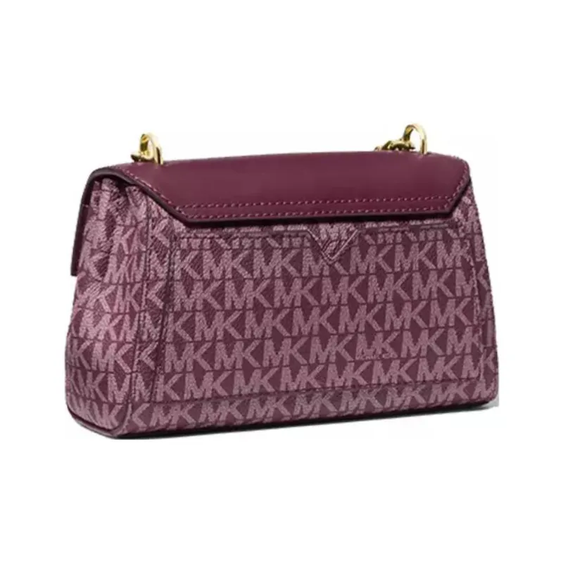 MICHAEL KORS Lita Leather Handbag, Shoulder Bag, Crossbody Bag Small Size Women's Fuchsia-5