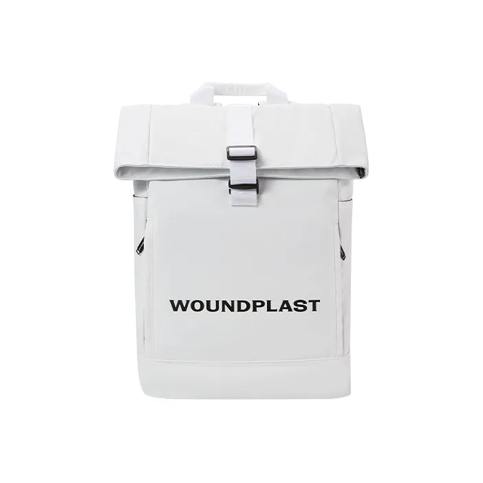 WPT PU Nylon Fabric Backpacks Large Size Unisex Black/White/Khaki-6
