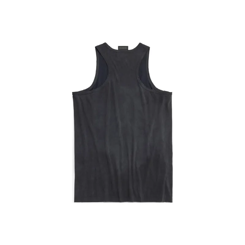 Balenciaga SS23 Tank Tops Loose Fit Style Men's Black-1