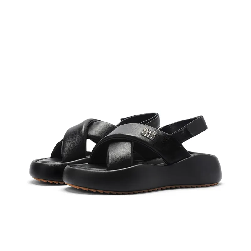 ELLE One Strap Slippers 4cm Women's-2