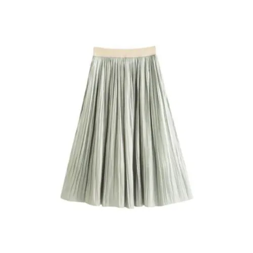 Inman Casual Long Skirts Women's Light Green