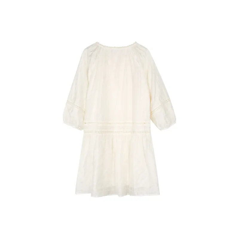 3COLOUR Long-Sleeved Dresses Women's Milk White-1
