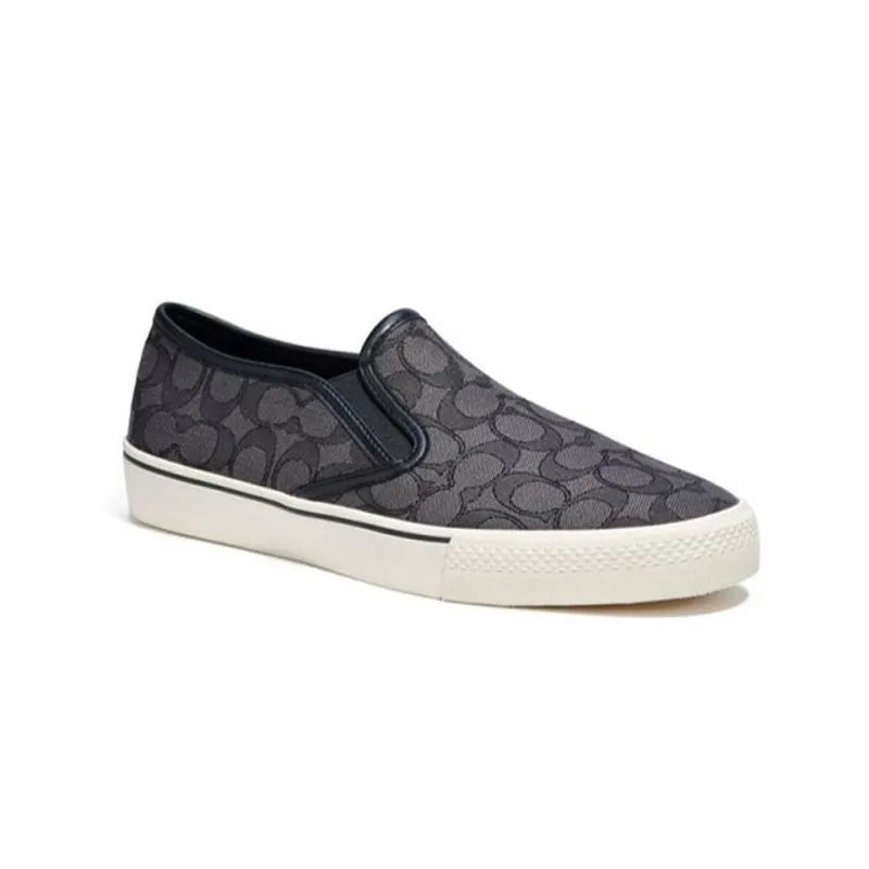 COACH Low Top Skateboard Shoes Men's Black-1