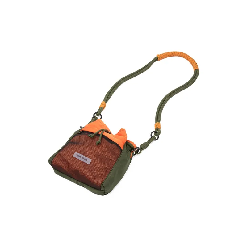 COMBACK Polyamide Crossbody Bag Trumpets Unisex Light Khaki/Orange & Green-5