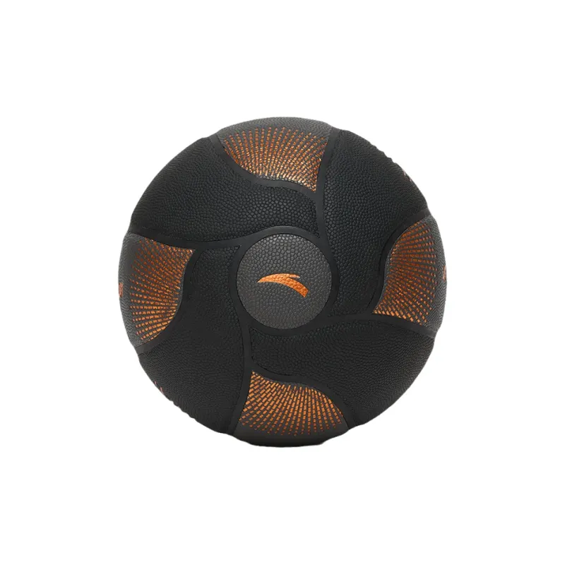 Anta Elixir PU Basketball Black Orange Size 7 Training Unisex-2