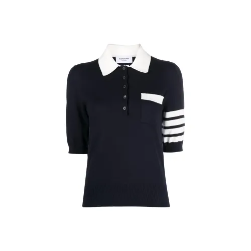 THOM BROWNE Polo Shirts Women's Marine Blue