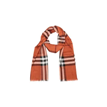 Burberry Silk Scarves Women's Brick Red