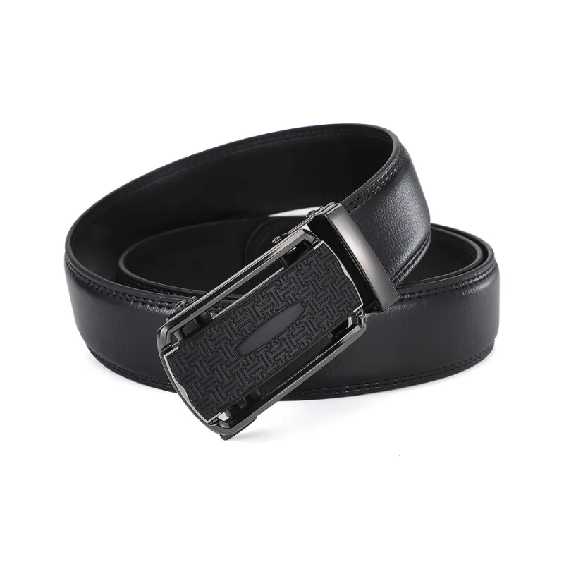 KENMO Subtle And Elegant Business Casual Convenient Automatic Buckle Width 3.5cm Gift Box Set Leather Belts Men's-1
