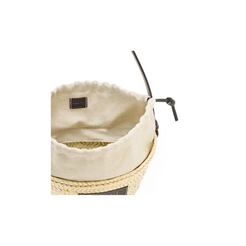 LOEWE Cow Leather Bucket Bags Crossbody Bag, Shoulder Bag Women's Natural & Black-5
