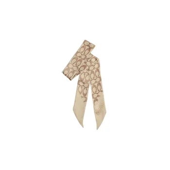 COACH Silk Scarves Women's Camel
