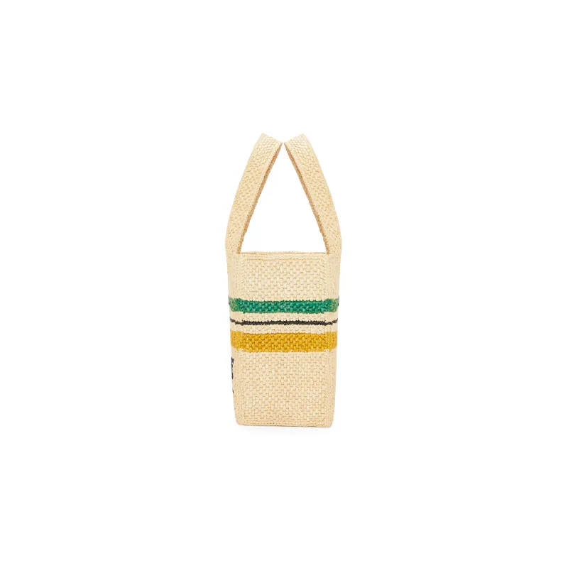 LOEWE Raffia Fiber Tote Bag, Shopping Bag, Handbag Medium Size Women's Natural-3