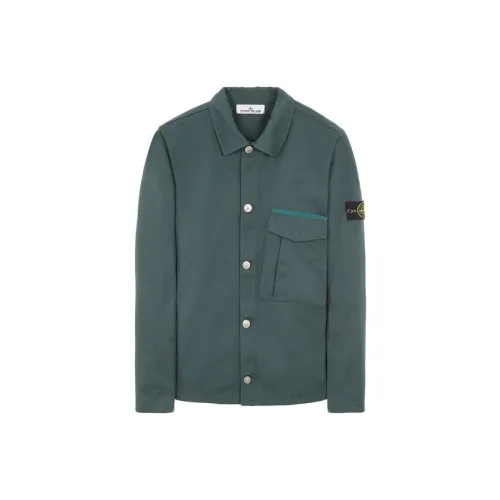 STONE ISLAND Jackets Men Dark Green