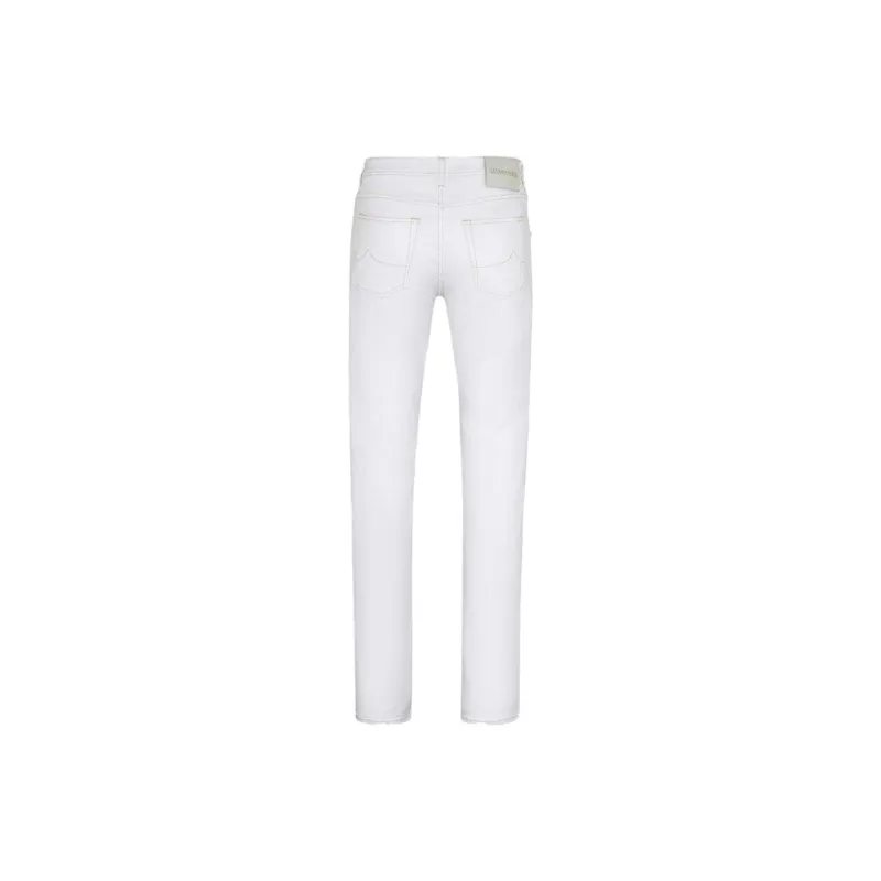 JACOB COHEN Logo Patch Straight Leg Jeans-1
