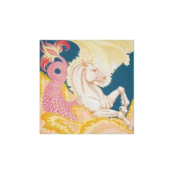 HERMES Cheval Sirene Double Face Silk Scarves Women's