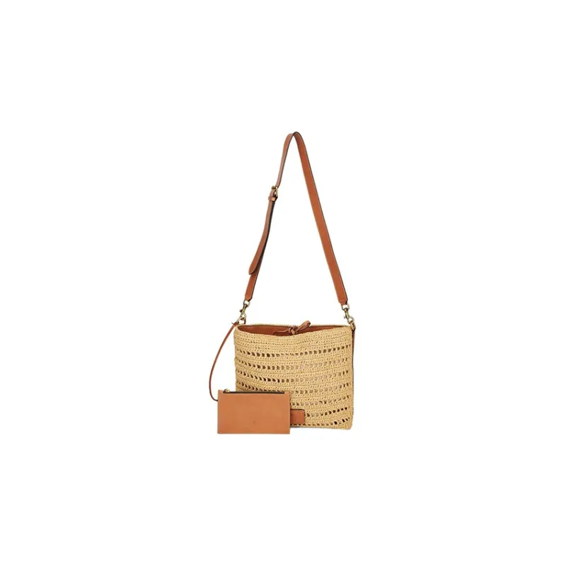 ETRO Perforated Logo Patch Woven Shoulder Bag-2