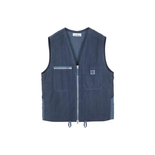 STONE ISLAND Vests Men Blue