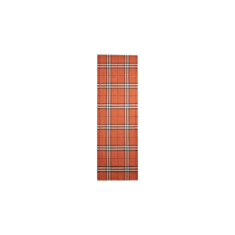 Burberry Silk Scarves Women's Brick Red-3