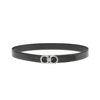 Ferragamo Leather Belts Men Black