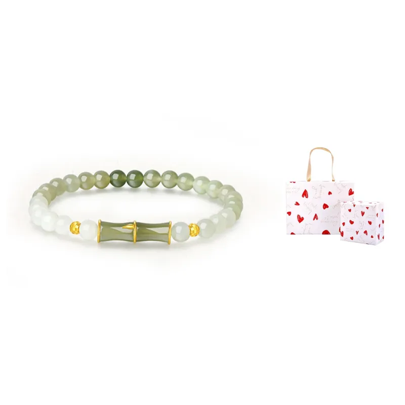 LOVING Hetian Jade Bracelets Pale Greenish White Jade Women's-7