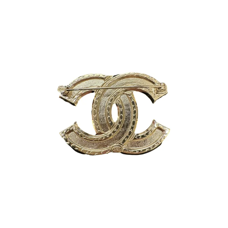 CHANEL 1986-1988 Cc Logo Brooch-1
