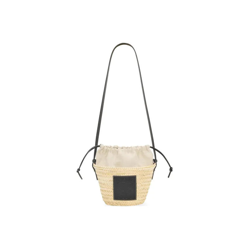 LOEWE Cow Leather Bucket Bags Crossbody Bag, Shoulder Bag Women's Natural & Black-1