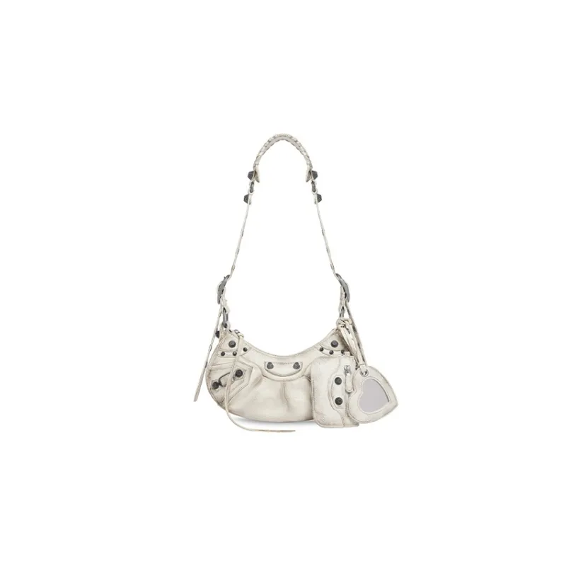 Balenciaga Le Cagole Sheepskin Crossbody Bag Shoulder Bag Mini Women's White-0