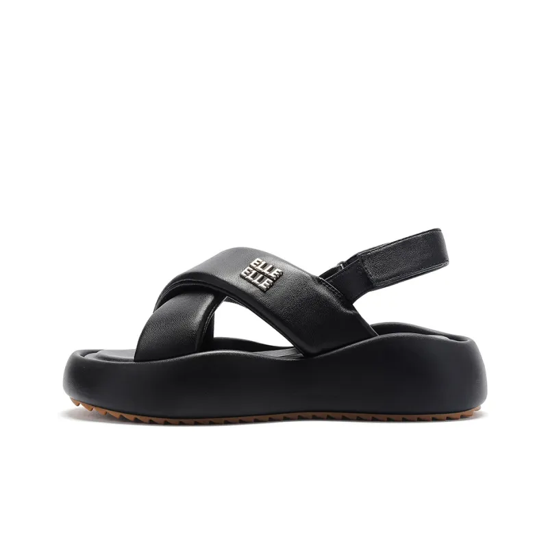 ELLE One Strap Slippers 4cm Women's-0