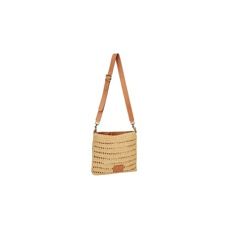 ETRO Perforated Logo Patch Woven Shoulder Bag-3