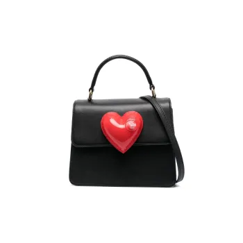 MOSCHINO Leather Tote Bag, Shopping Bag, Shoulder Bag, Crossbody Bag, Handbag Women's Black