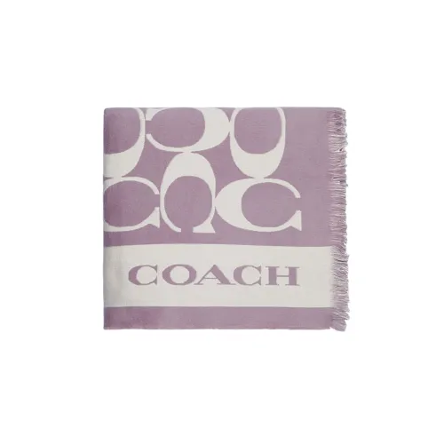 COACH Knit Scarves Women's Purple