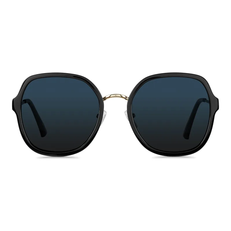 CLARKIA FLOWER Sunglasses Unisex Polarized Gradient Gray Sunglasses-2