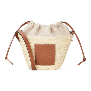 LOEWE Palm Leaf With Cow Leather Bucket Bags Crossbody Bag, Shoulder Bag Women's