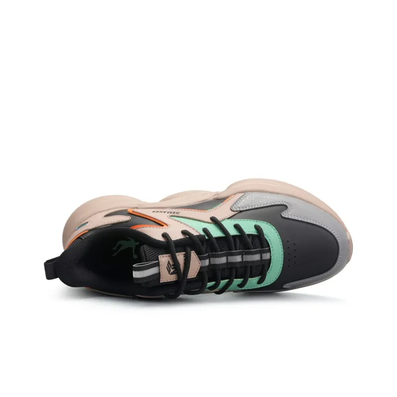 QIAODAN Anti Slip Wear Resistant Low Top Casual Running Shoes Men's Sand Umber Black-3